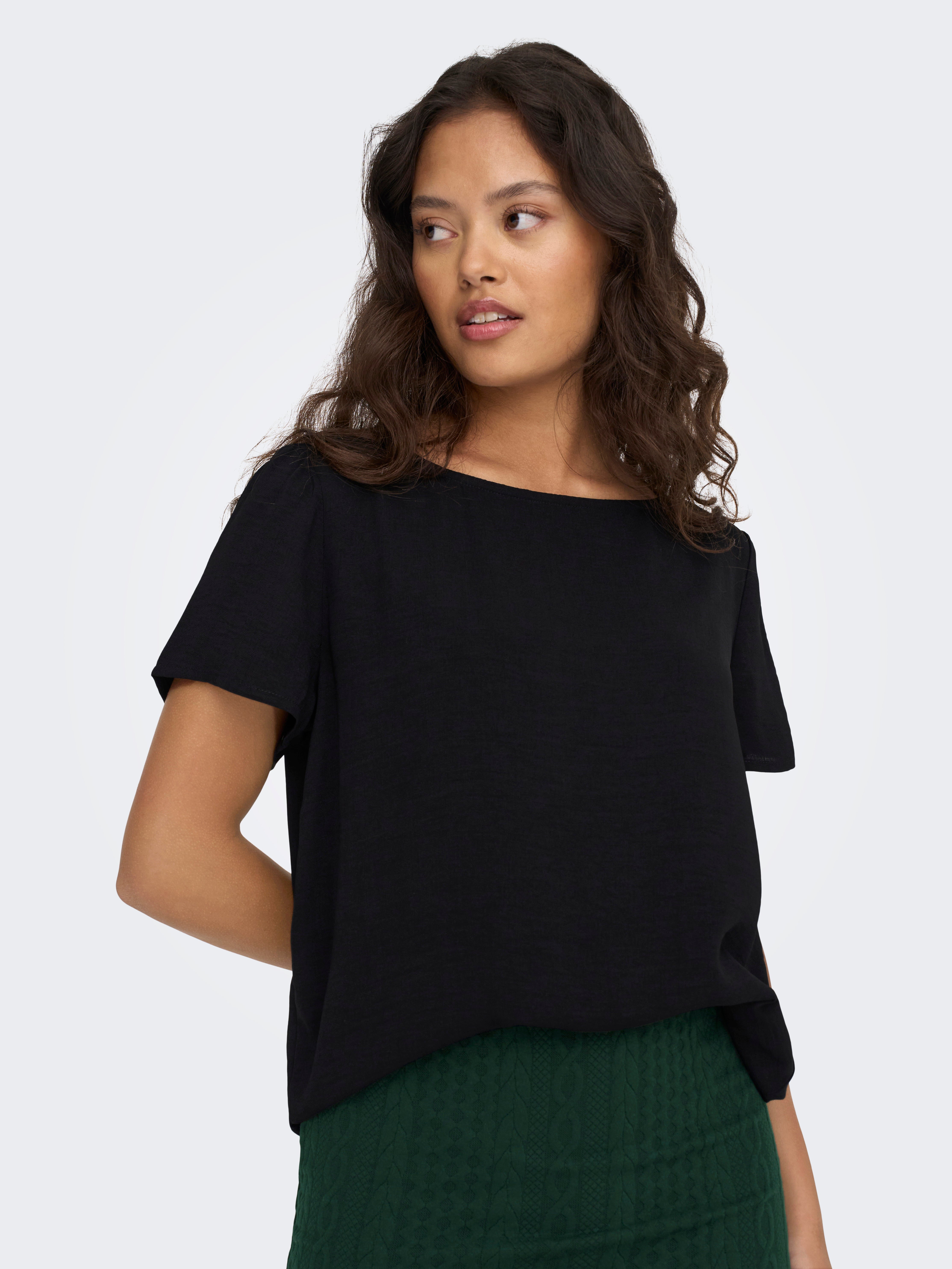 JDY Abito Donna Con Cintura In Vita, Colletto E Maniche 3/4, Tessuto Di Qualità, Look Elegante E Casual
