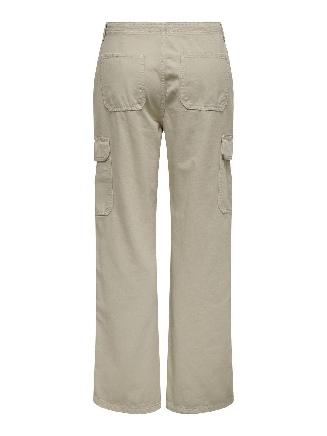 ONLY Loose Fit High waist Trousers -Silver Lining - 15300976