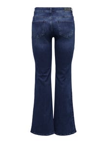 ONLY Jeans Wide Leg Fit Taille basse -Dark Blue Denim - 15301001