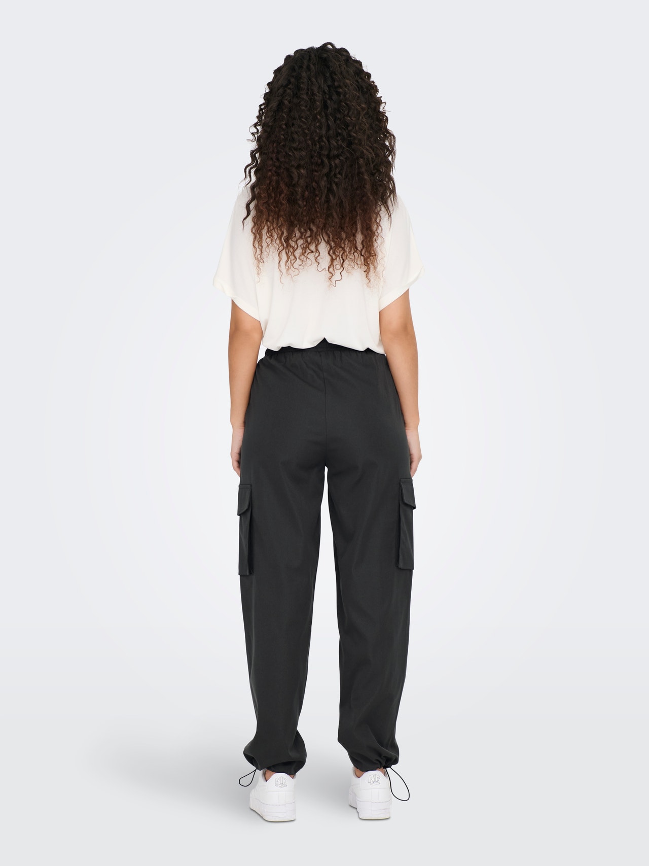 ONLY Cargo Pants With Strings -Raven - 15301004