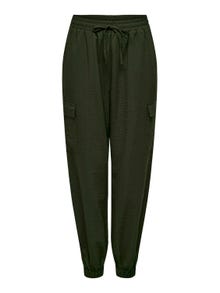 ONLY Pantalones cargo Corte regular Cintura alta Mangas voluminosas -Forest Night - 15301008