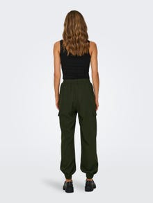 ONLY Regular Fit High waist Volume sleeves Cargo Trousers -Forest Night - 15301008