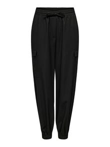 ONLY Cargo trousers with high waist -Black - 15301008
