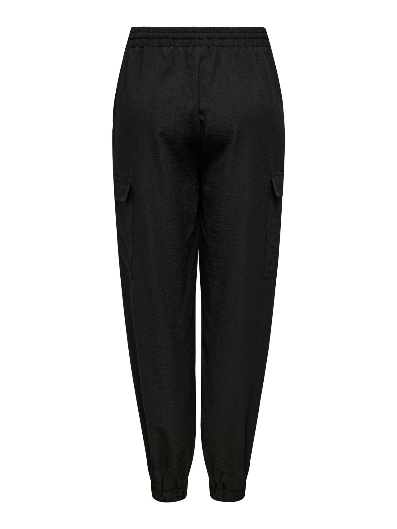 ONLY Pantalons cargo Regular Fit Taille haute Manches volumineuses -Black - 15301008