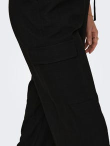 ONLY Regular Fit High waist Volume sleeves Cargo Trousers -Black - 15301008
