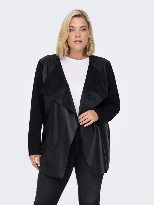 ONLY Curvy faux leather coatigan - 15301099