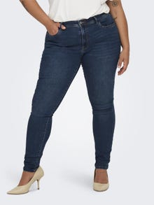 ONLY Skinny Fit Mittlere Taille Jeans -Dark Blue Denim - 15301103