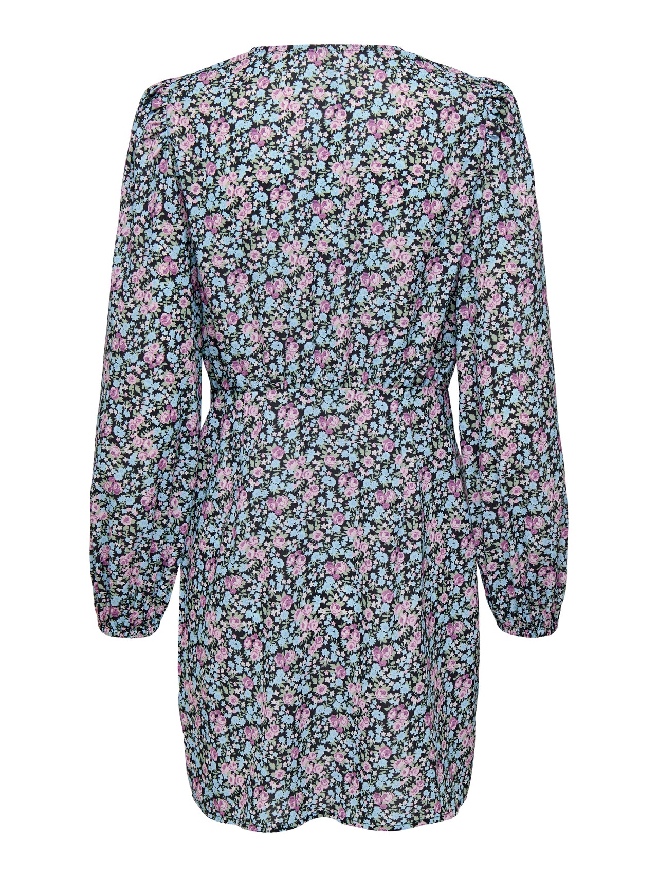 ONLY Normal geschnitten V-Ausschnitt Petite Kurzes Kleid -Black - 15301123