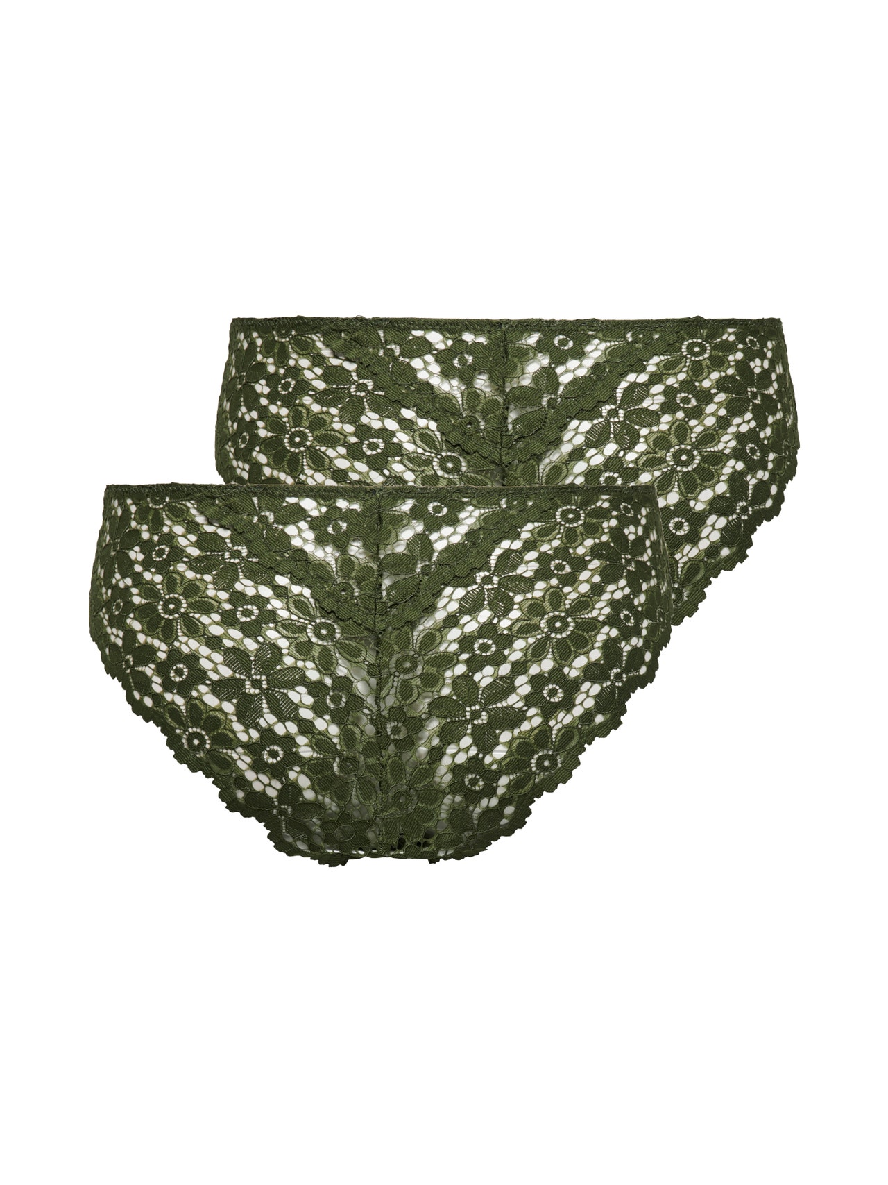 ONLY 2-pack lace briefs -Winter Moss - 15301136