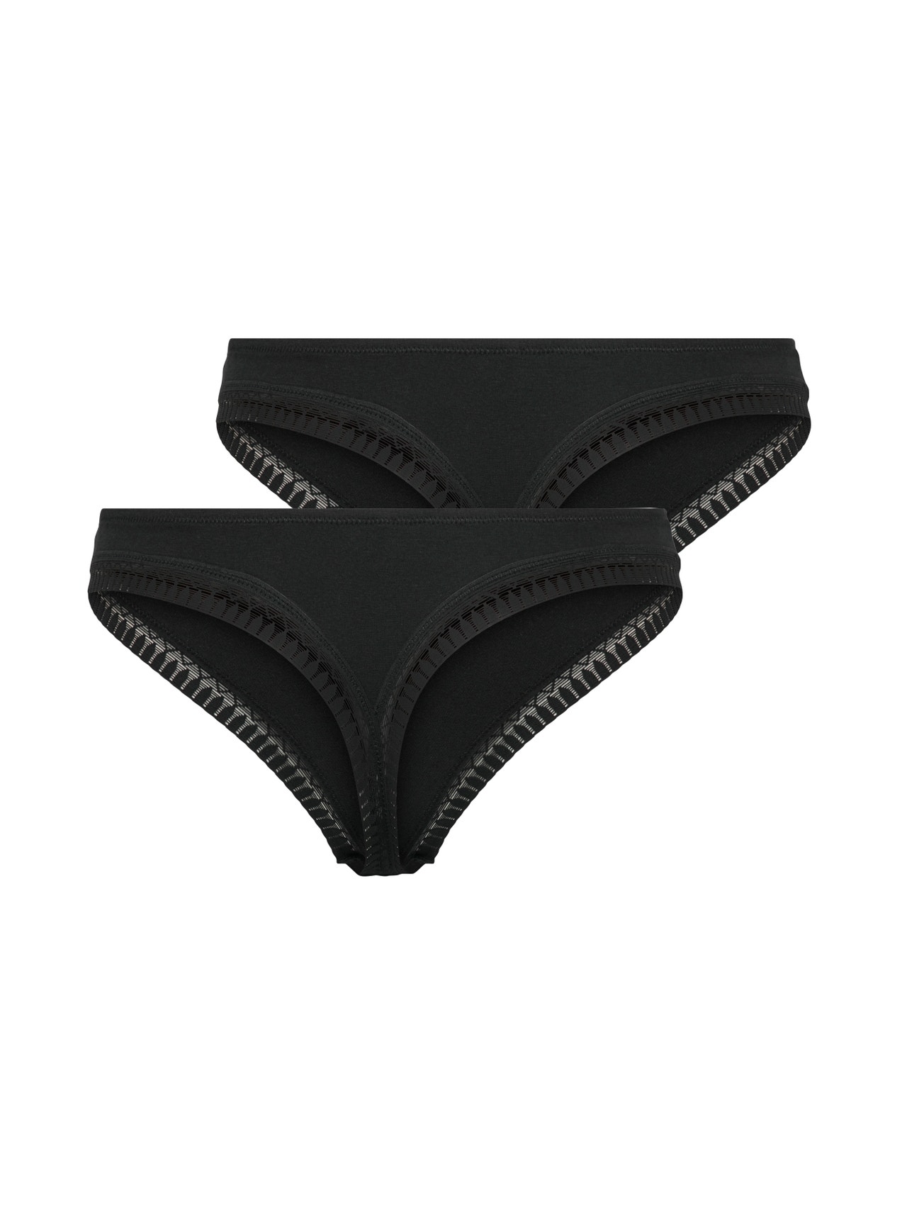ONLY 2-pack thong -Black - 15301149