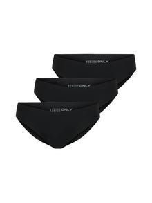 ONLY 3-pack seamless briefs -Black - 15301150
