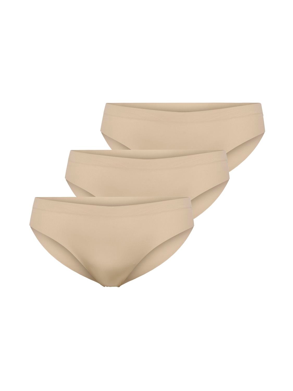 ONLY 3-pack seamless briefs -Nomad - 15301150