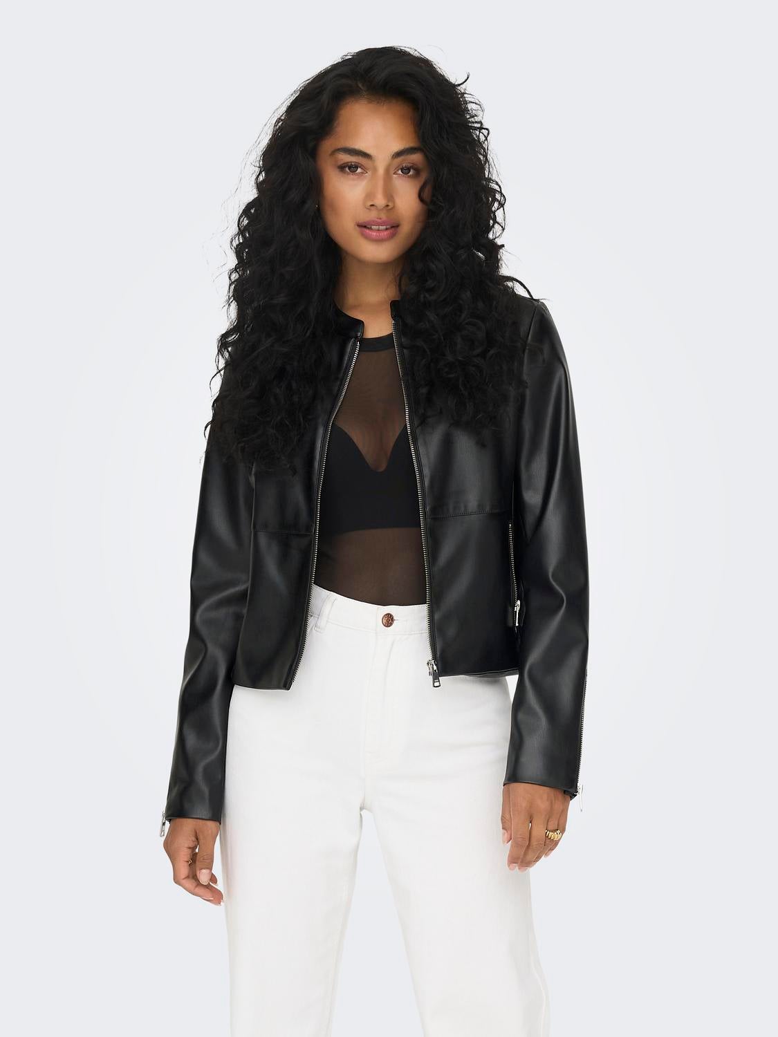 Faux leather jacket | Black | ONLY®