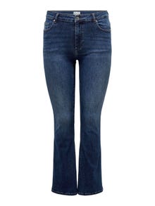 ONLY CARWilly Regular Waist Flared Jeans -Medium Blue Denim - 15301212