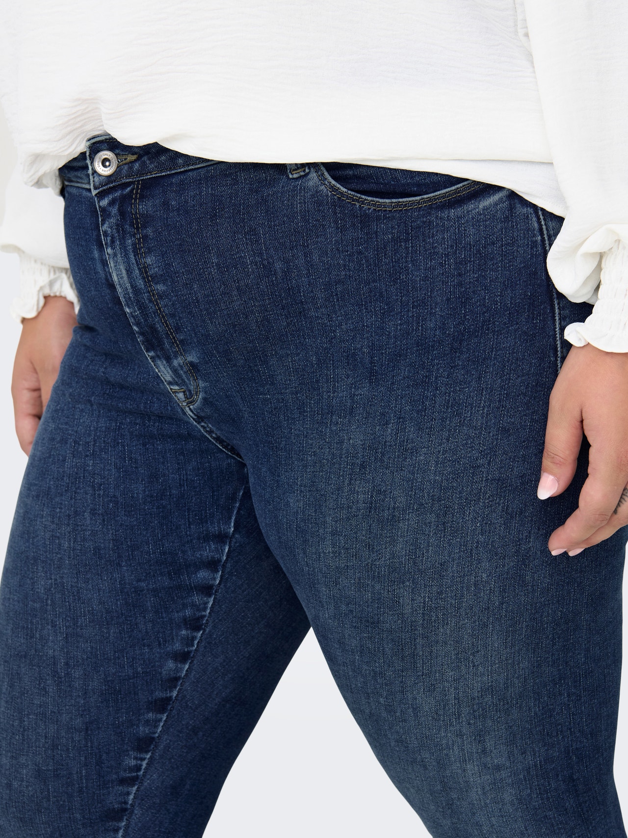 ONLY Liibuv lõige Keskmine vöökoht Teksad -Dark Blue Denim - 15301277