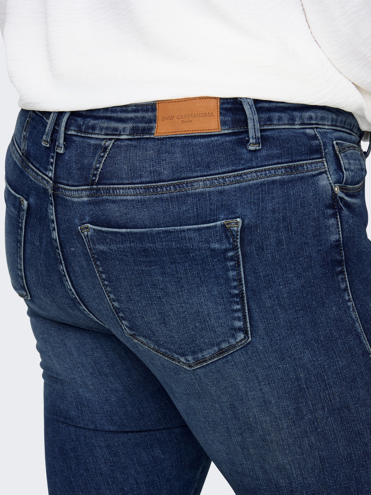 ONLY Liibuv lõige Keskmine vöökoht Teksad -Dark Blue Denim - 15301277