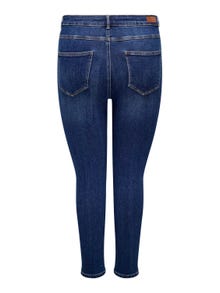 ONLY Skinny Fit Hohe Taille Jeans -Dark Blue Denim - 15301293