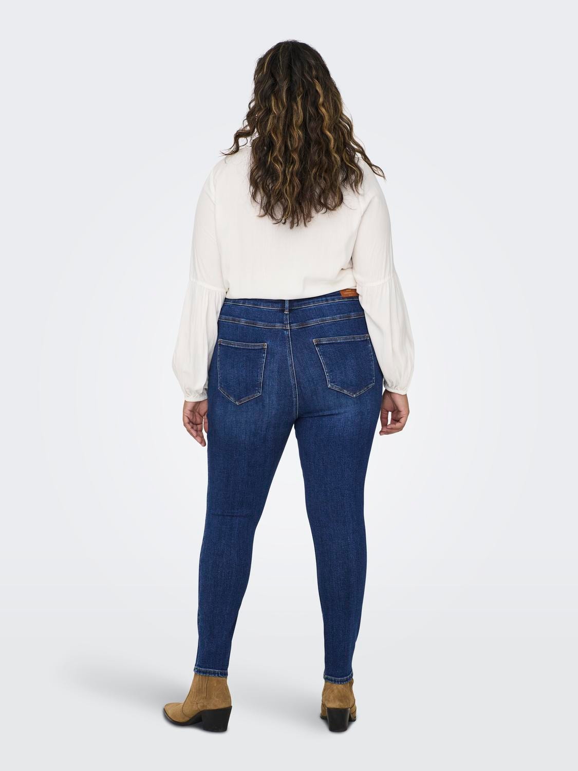 ONLY Skinny fit High waist Jeans -Dark Blue Denim - 15301293