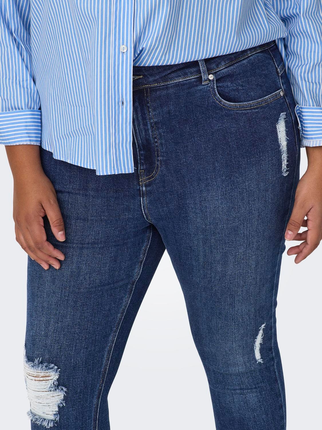 ONLY carmila high waist skinny ankle jeans -Medium Blue Denim - 15301297