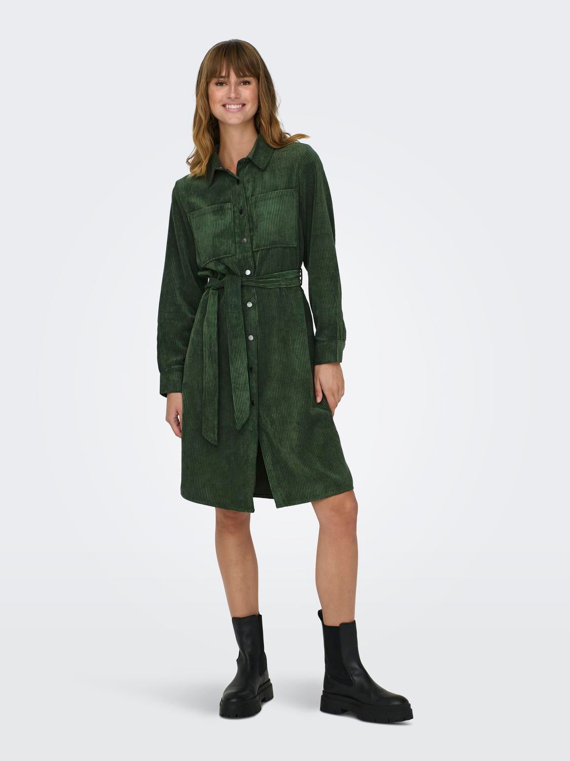 Corduroy hot sale shirt dress