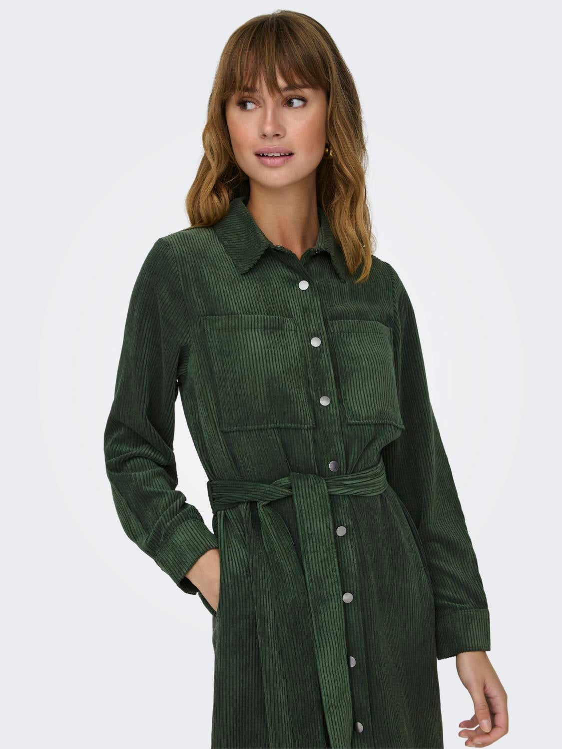 Corduroy shirt hotsell dress womens