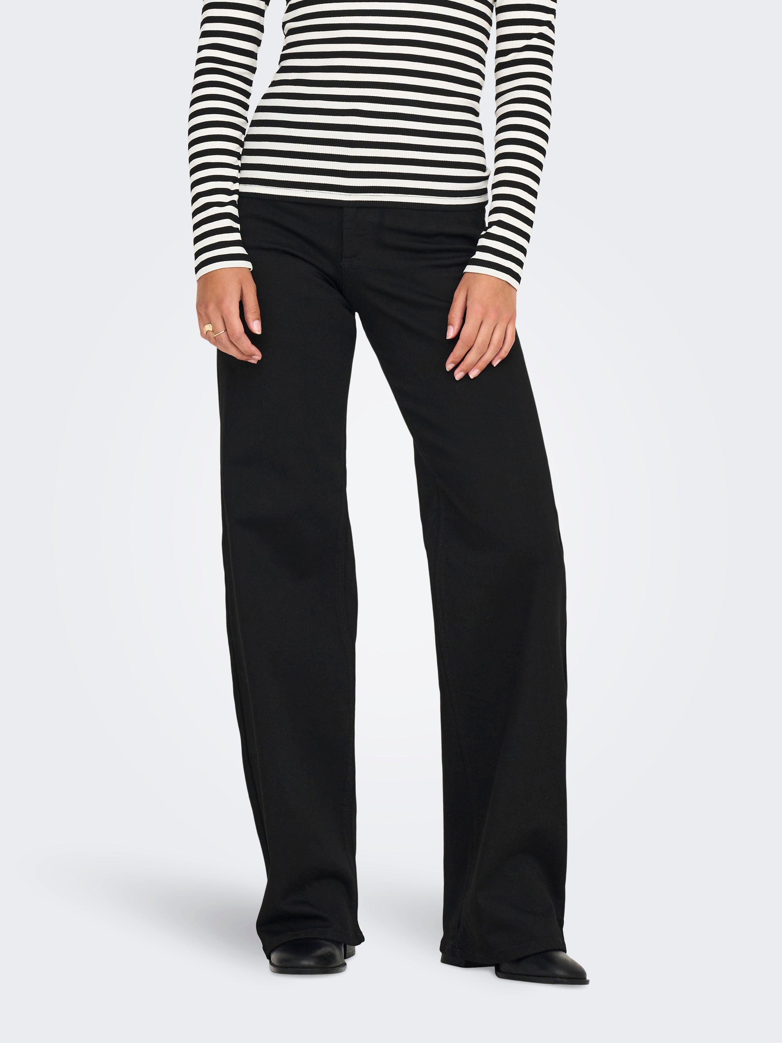 Onlmadison Hohe Taille Weiter Beinschnitt Jeans