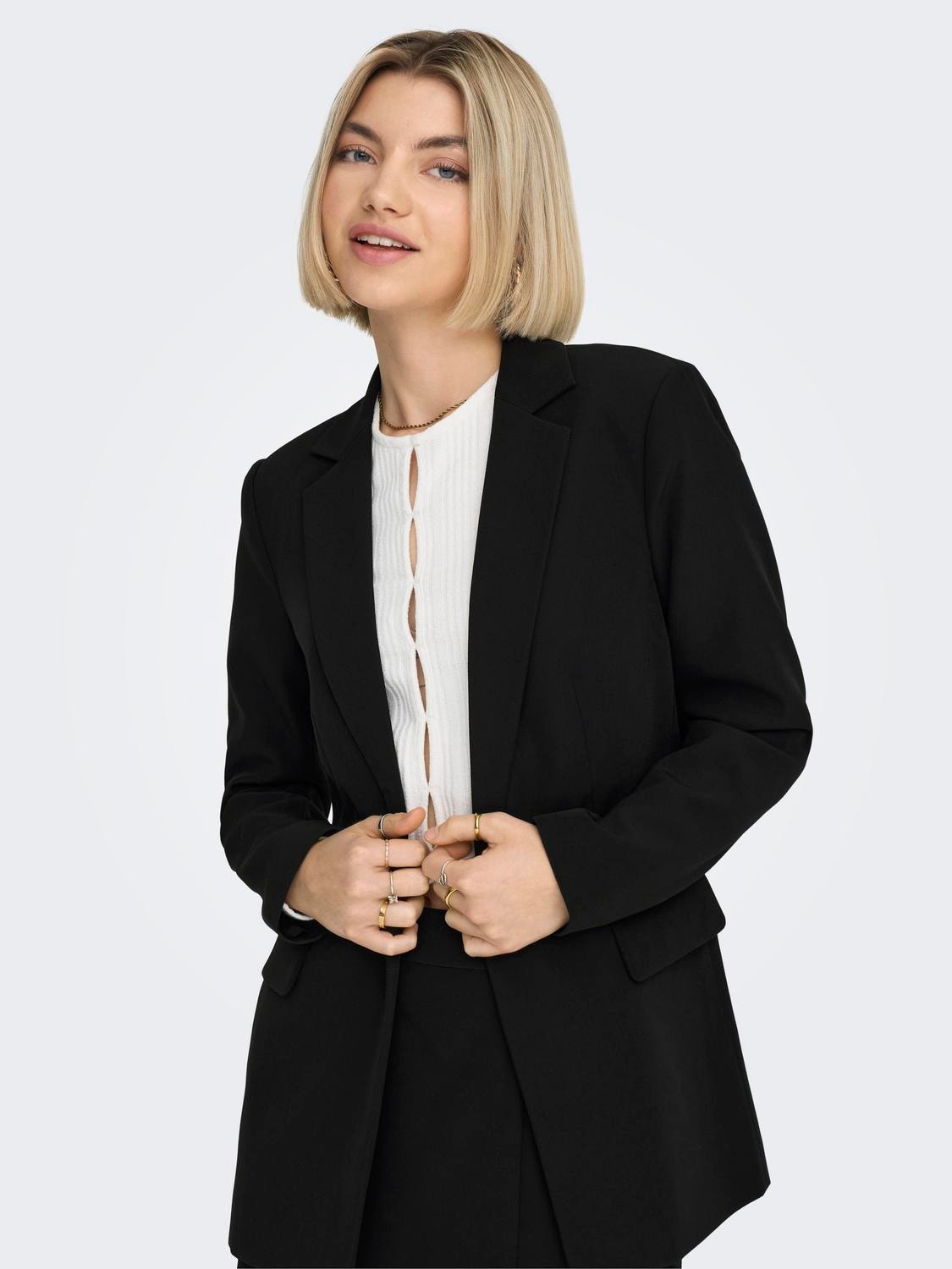ONLY Blazers Loose Fit Col à revers -Black - 15301347