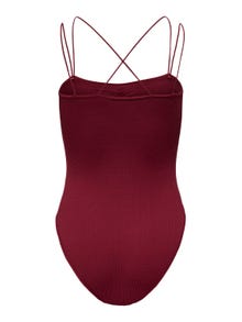 ONLY Thin straps Bodysuit -Cabernet - 15301365