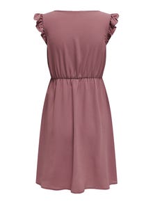 ONLY Regular Fit V-Neck Short dress -Rose Brown - 15301378