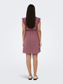 ONLY Regular Fit V-hals Kort kjole -Rose Brown - 15301378