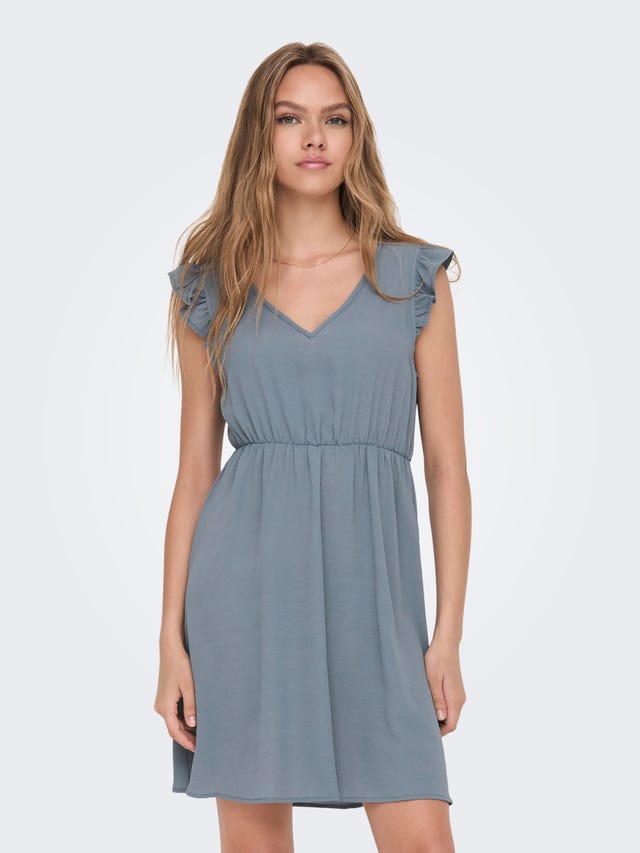 ONLY Regular Fit V-hals Kort kjole - 15301378