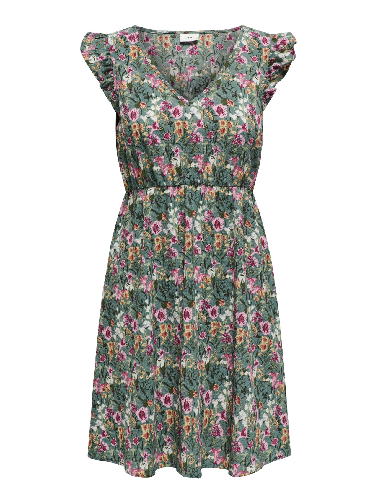 ONLY Mini v-neck dress -Balsam Green - 15301378