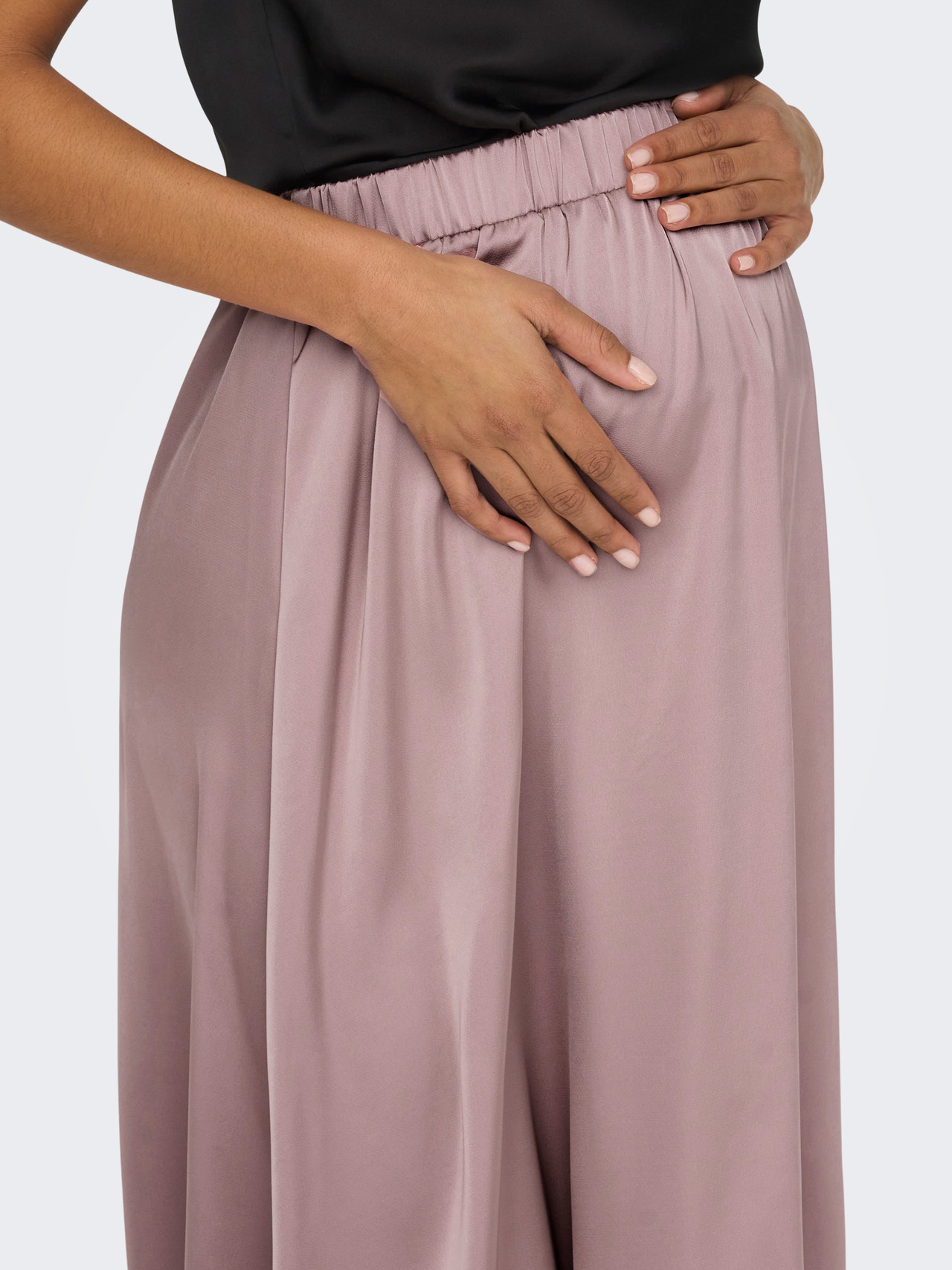 Mittlere Taille Maternity Langer Rock | Hellrosa | ONLY®
