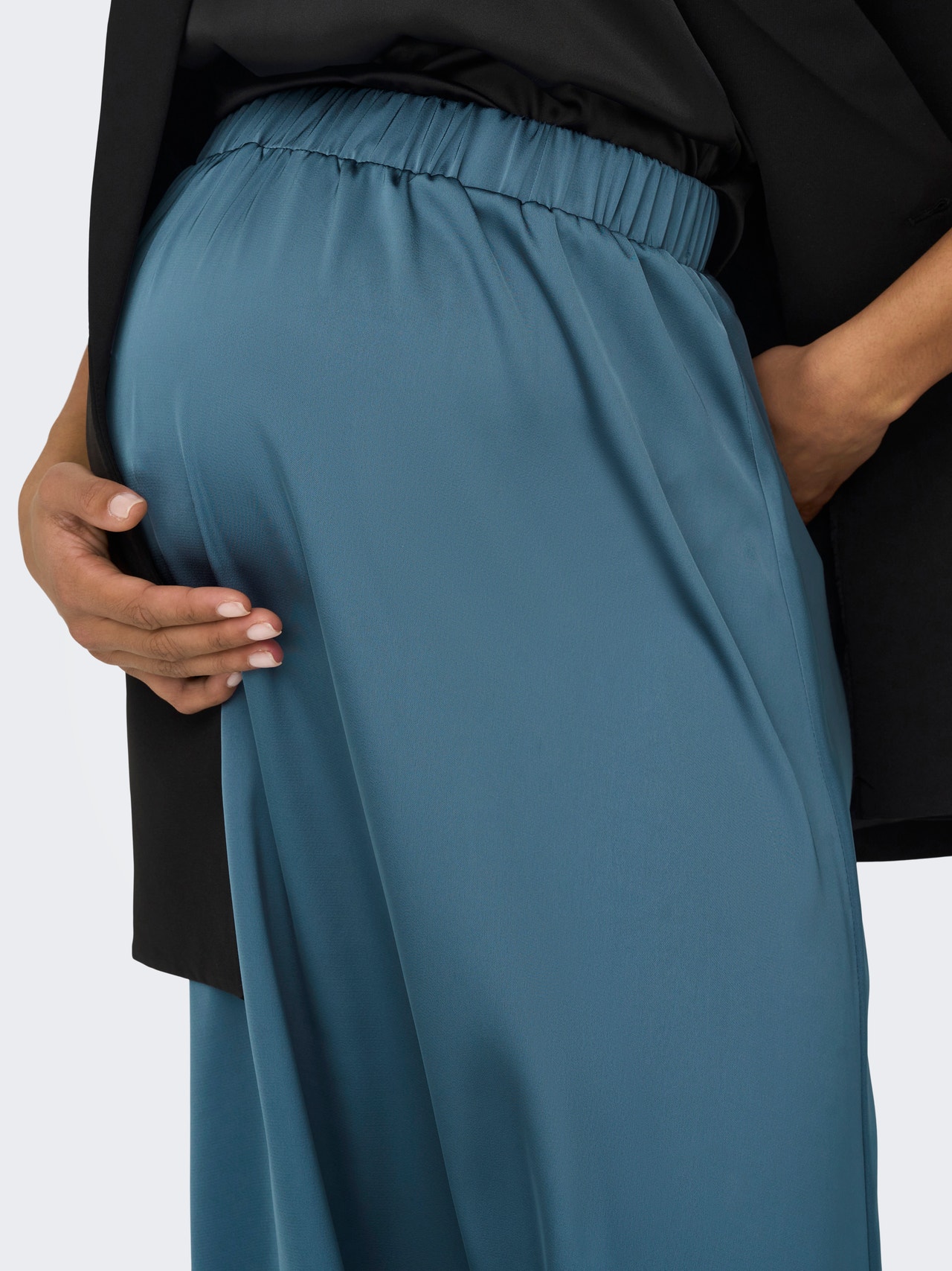 ONLY Mittlere Taille Maternity Langer Rock -Blue Mirage - 15301379