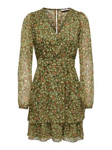 ONLY Robe courte Regular Fit Col en V -Winter Moss - 15301422
