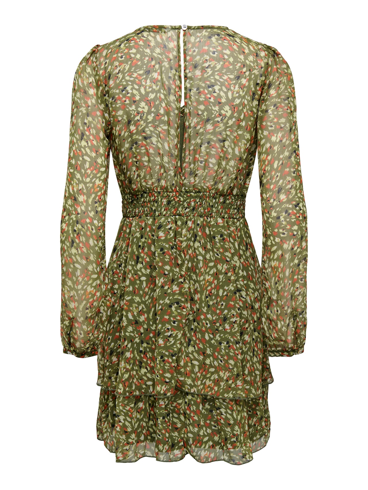 ONLY Normal geschnitten V-Ausschnitt Kurzes Kleid -Winter Moss - 15301422