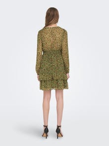 ONLY V-neck mini dress -Winter Moss - 15301422