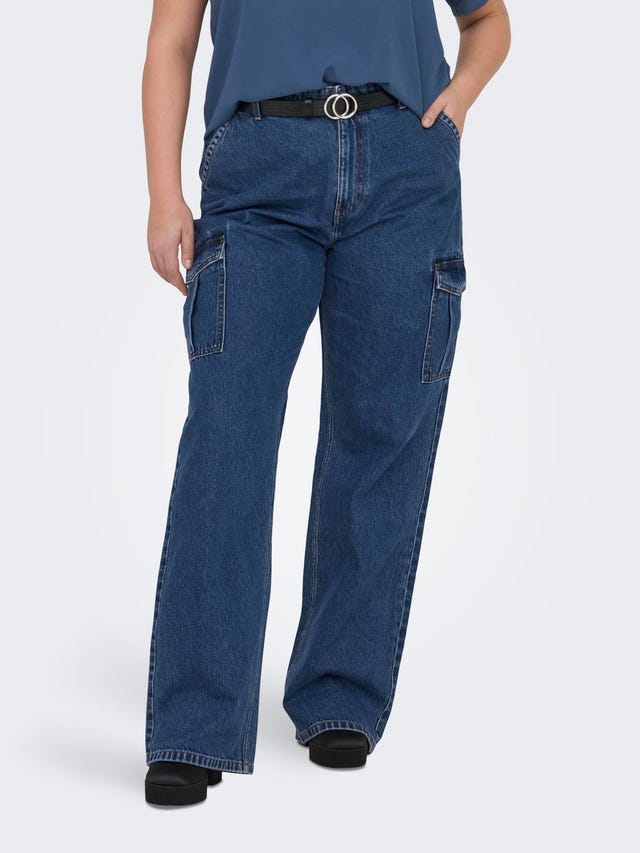 ONLY CARHOPE EXstra High Waist WIDE CARGO Jeans - 15301431