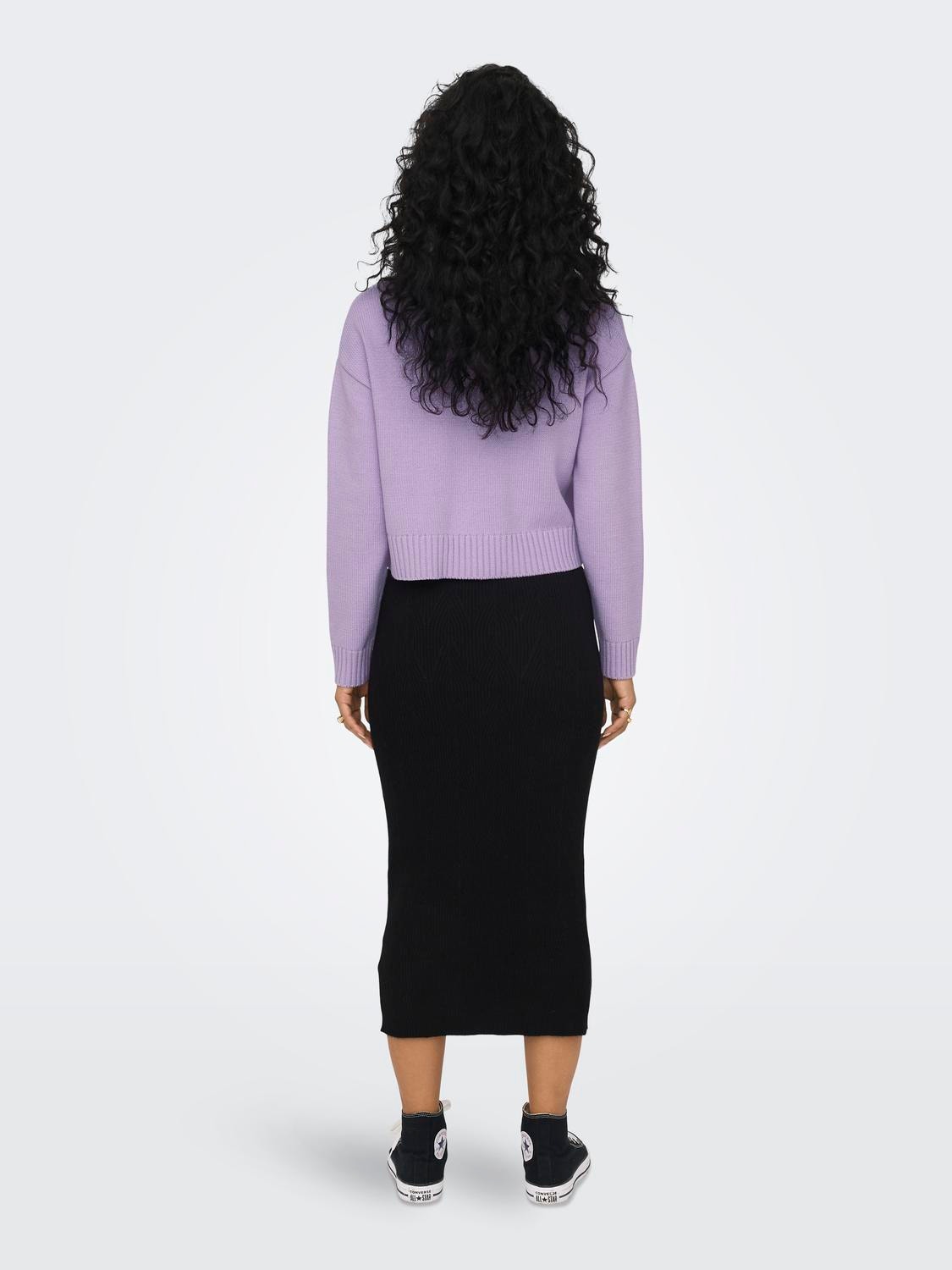 ONLY O-neck knitted pullover -Lavendula - 15301511