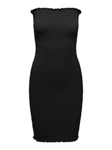 ONLY Robe courte Slim Fit Épaules dénudées -Black - 15301514