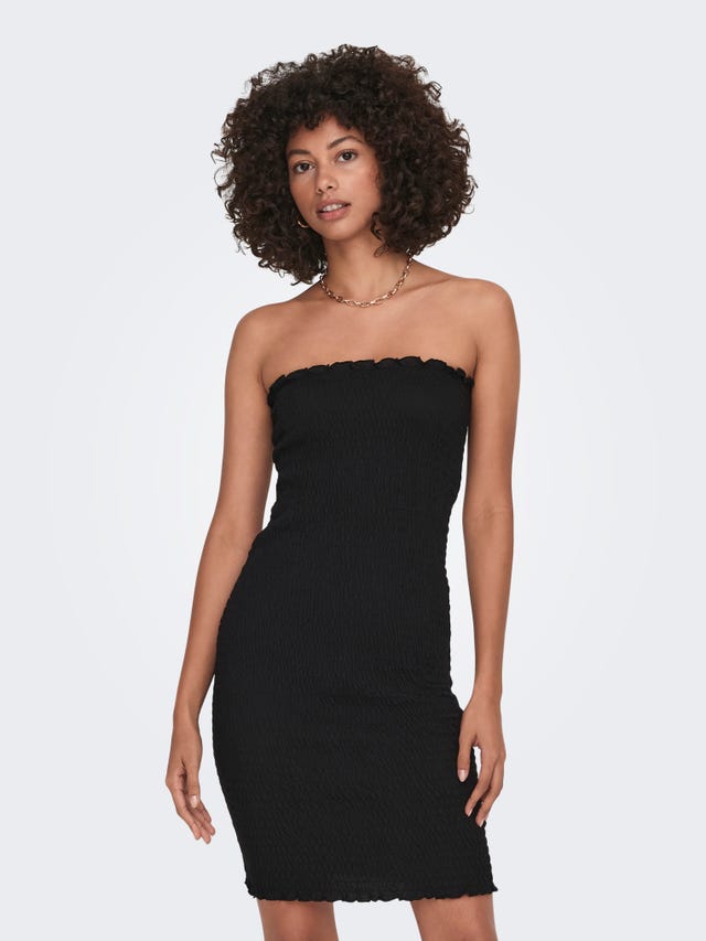 ONLY Slim Fit Off Shoulder Kort kjole - 15301514