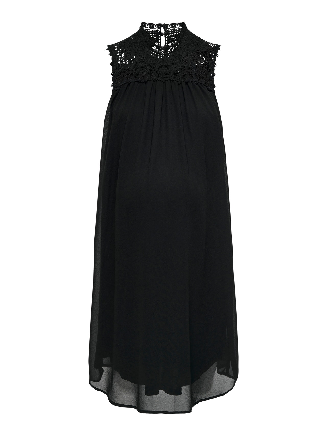 ONLY Regular Fit High neck Maternity Short dress -Black - 15301520