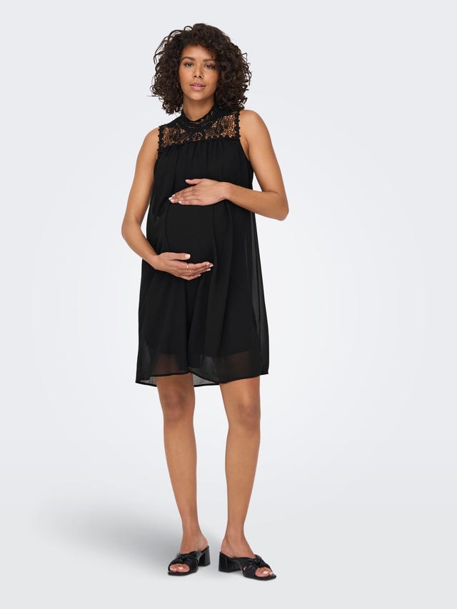 ONLY Normal geschnitten Hoch geschlossen Maternity Kurzes Kleid - 15301520