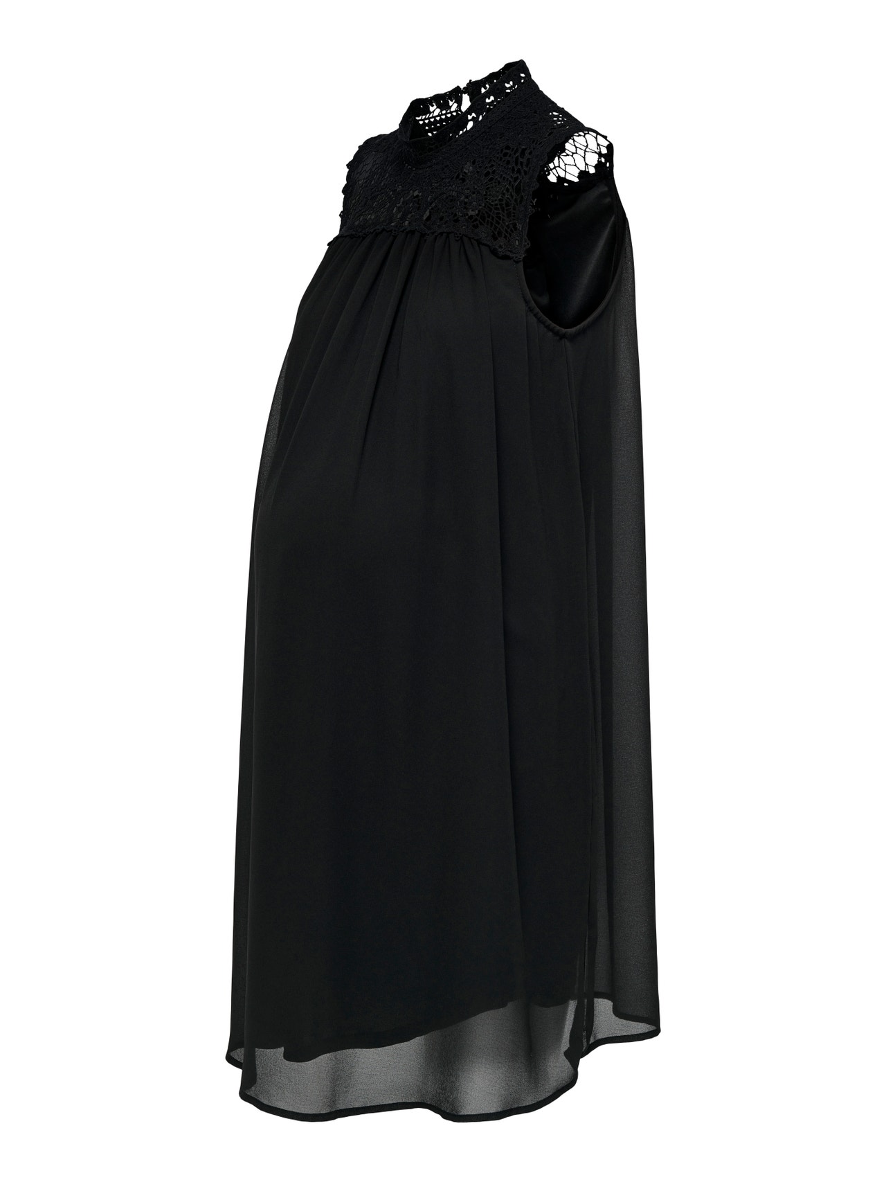 ONLY Regular Fit Høy hals Maternity Kort kjole -Black - 15301520