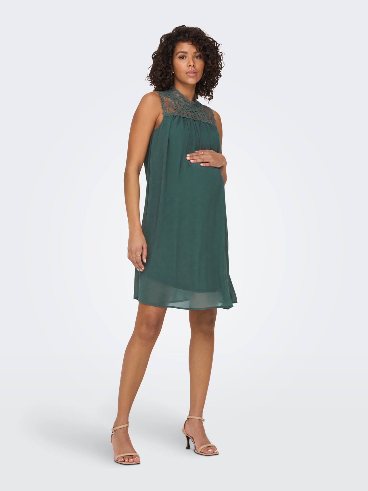ONLY Mama lace detail dress -Balsam Green - 15301520