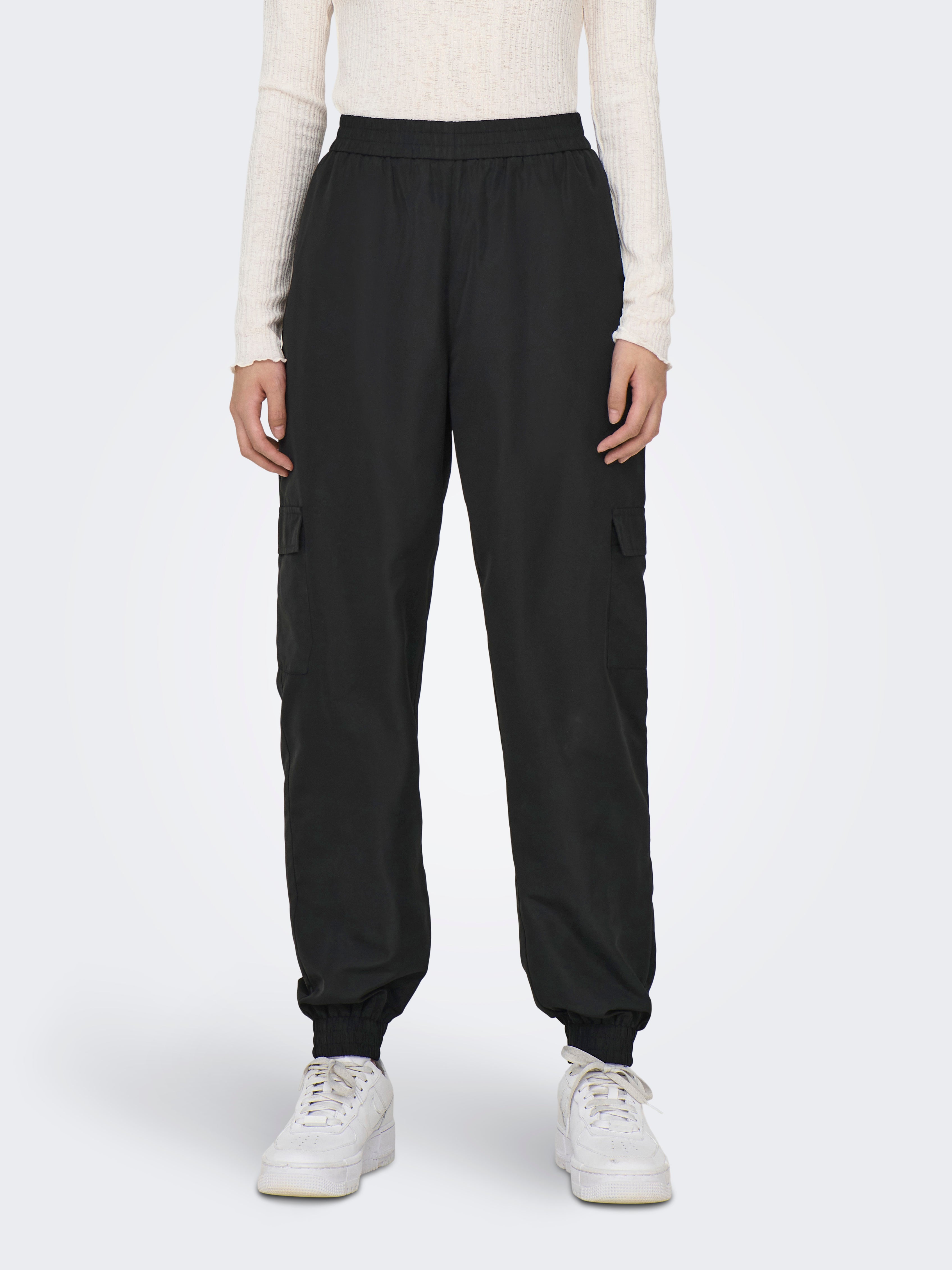 ONLFADUMA Mittlere Taille Normal geschnitten Hose | Schwarz | ONLY®