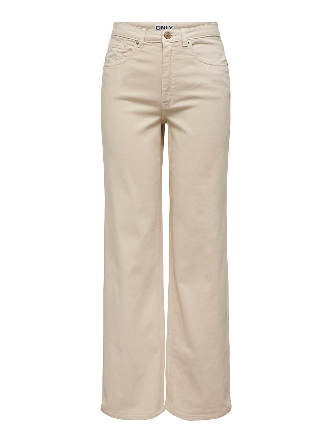 ONLY High waisted pants -Pumice Stone - 15301834