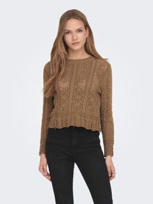 ONLY Normal geschnitten Rundhals Pullover -Toasted Coconut - 15301976