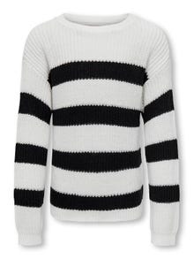 ONLY Striped knitted pullover -Cloud Dancer - 15301987