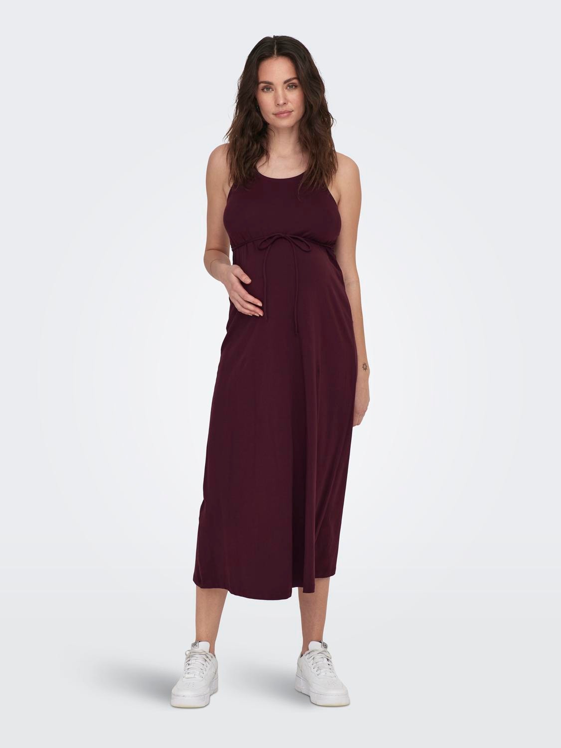 ONLY Mama sleeveless midi dress -Winetasting - 15302023